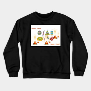 Happy Diwali Greeting Card Crewneck Sweatshirt